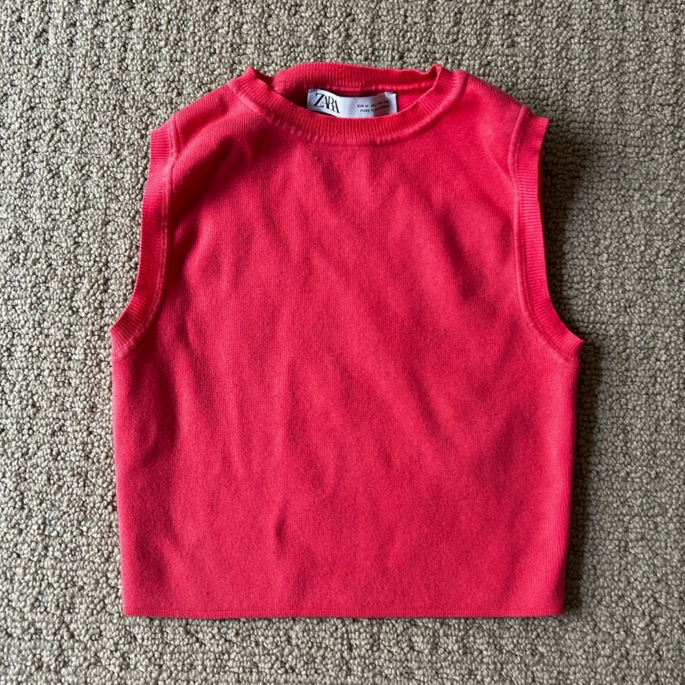 Zara Knit Tank Crop Top